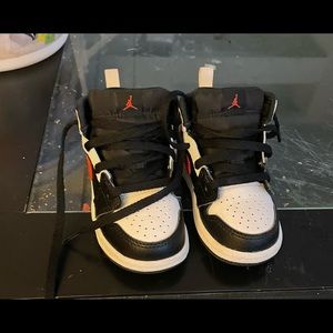 Red, Black and White Nike Air Jordan’s Size 6C